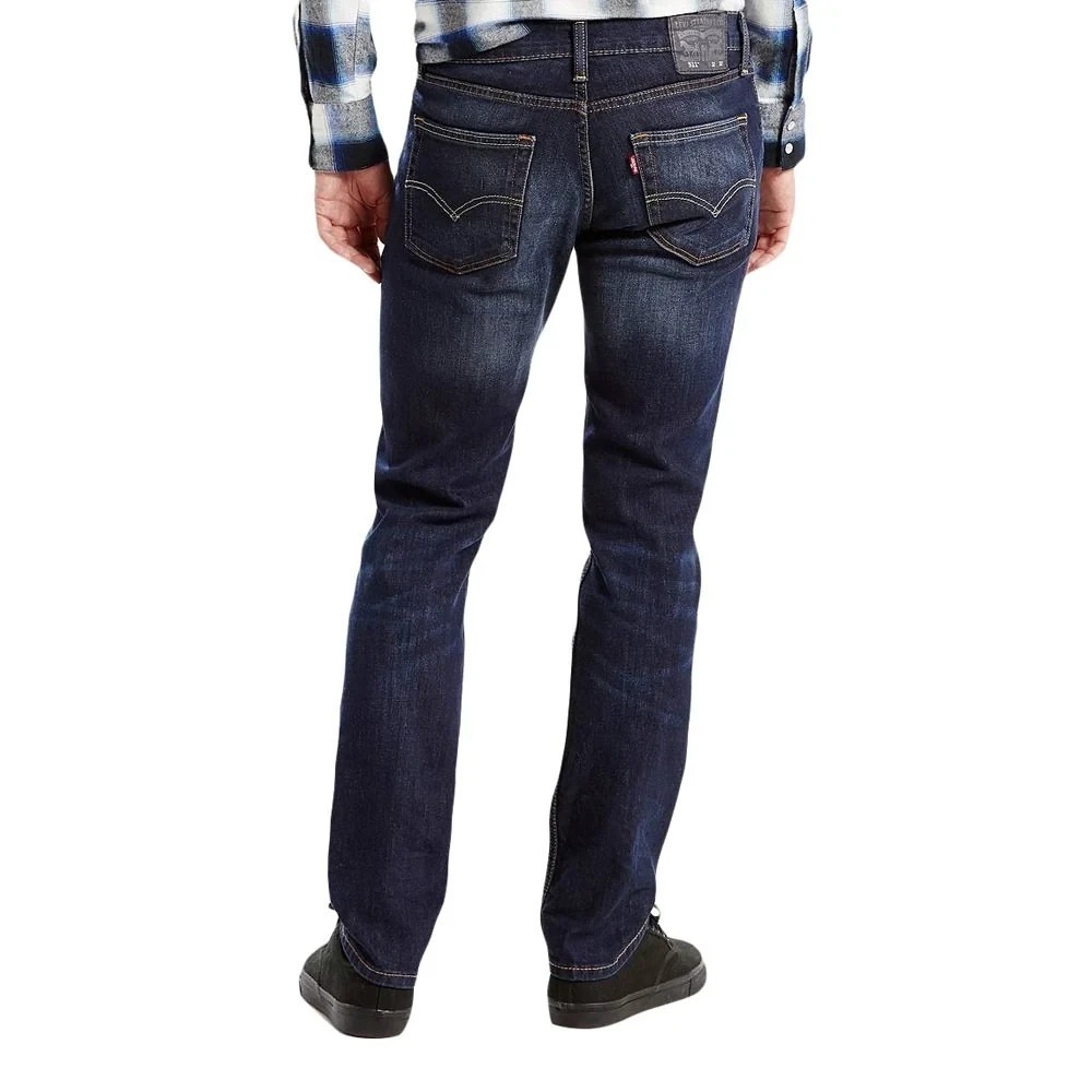 Levi's Mens 511 Stretch Slim Fit Jeans Dark Wash Indigo 36 x 36 Sandblasted